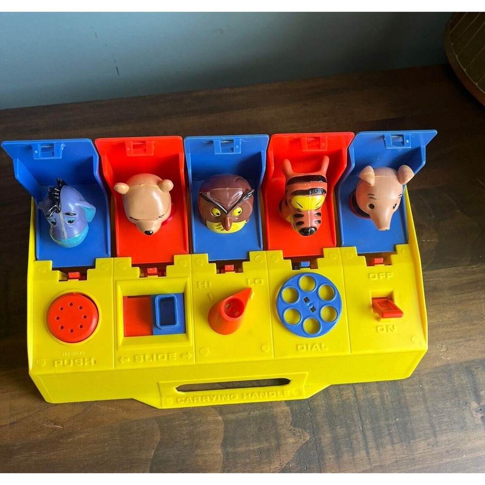 Vtg Playskool Disney Winnie The Pooh Poppin' Pals 1980 Pop-Up Toy Tigger Eeyore